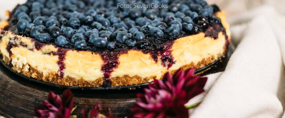 Vegetarisches Rezept: NY Cheesecake mit Heidelbeertopping_1