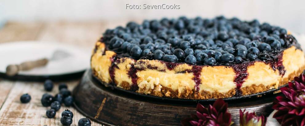 Vegetarisches Rezept: NY Cheesecake mit Heidelbeertopping_2