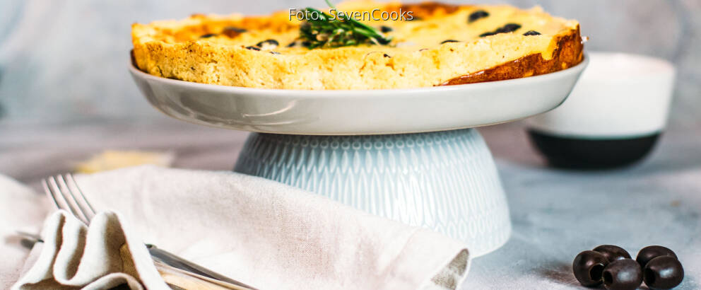 Vegetarisches Rezept: Oliven-Parmesan-Quiche 1