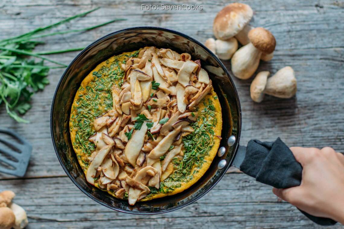 Vegetarisches Rezept: Omelett mit Steinpilzen_3