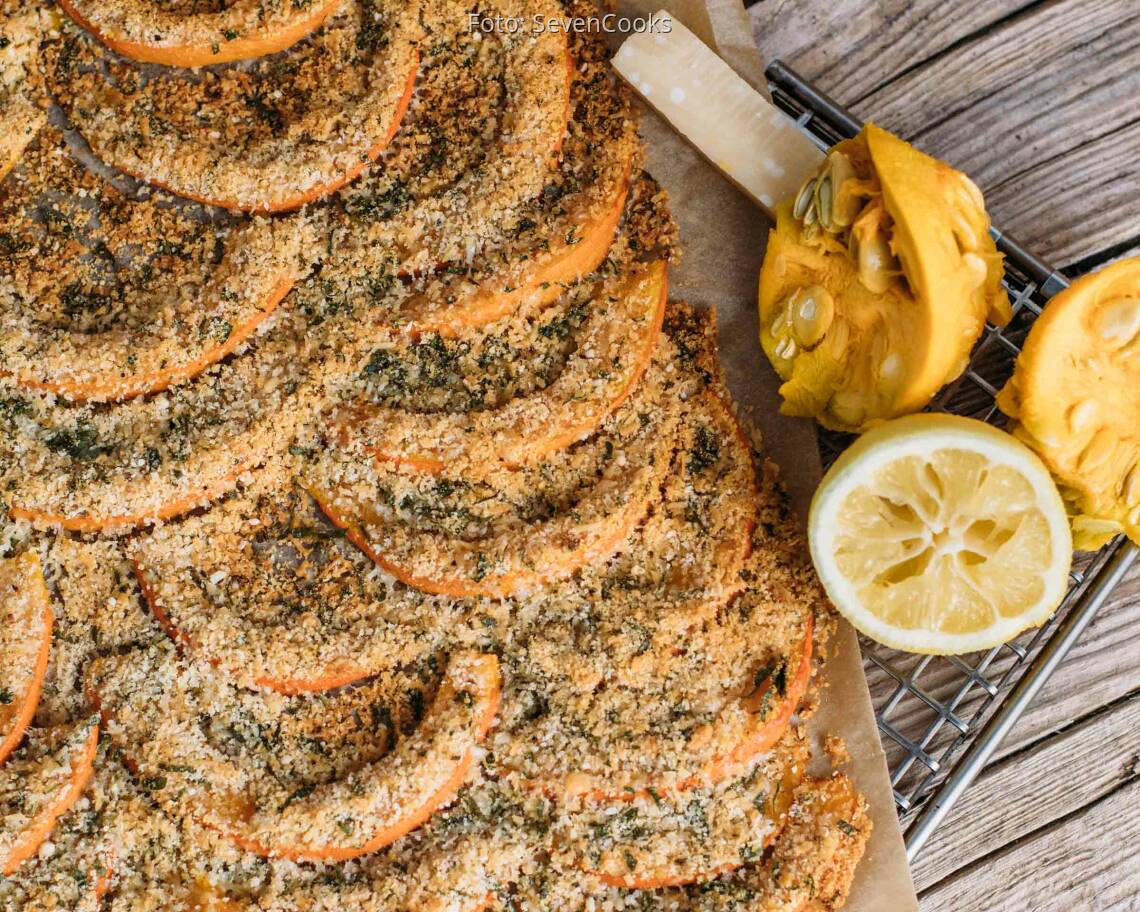 Vegetarisches Rezept: Panierter Hokkaido-Kürbis_1