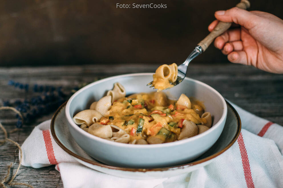 Pasta mit Paprika-Zucchini-Soße von SevenCooks Pasta mit Paprika-Zucchini-Soße von SevenCooks