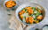 Vegetarisches Rezept: Pfannkuchenrauten auf Salat 2