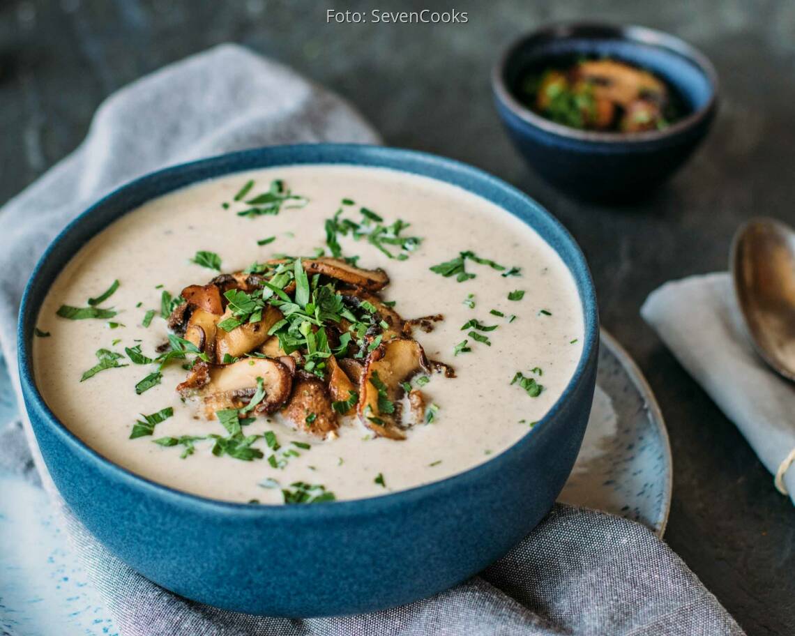 Vegetarisches Rezept: Pilzrahmsuppe 2