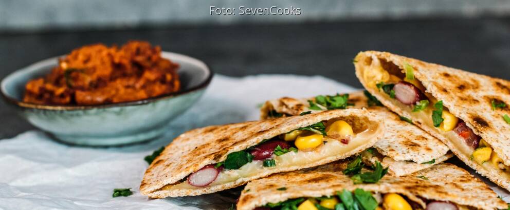 Vegetarisches Rezept: Quesadillas mit Gemüse 2