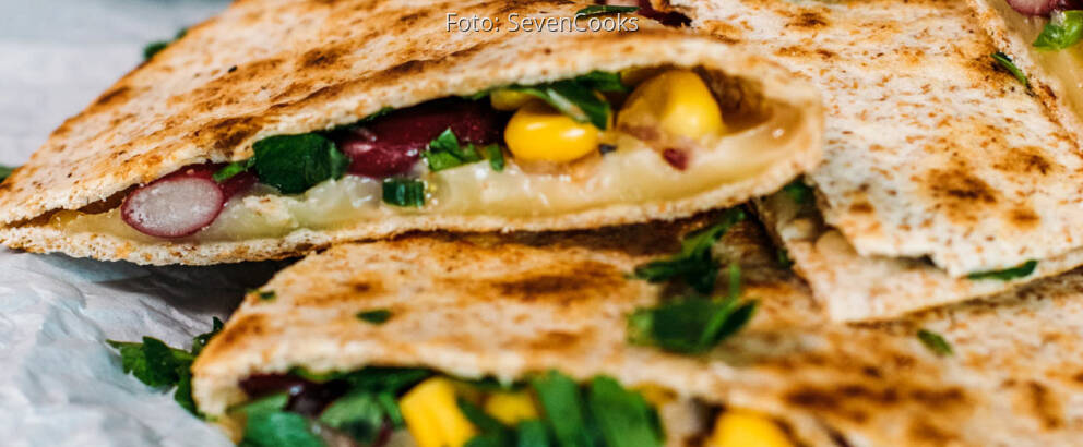 Vegetarisches Rezept: Quesadillas mit Gemüse 3