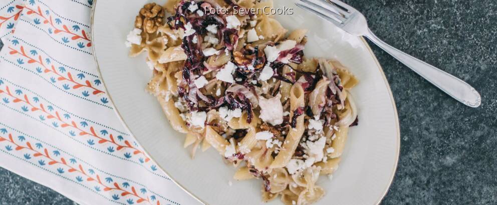 Vegetarisches Rezept: Radicchio-Walnuss-Pasta