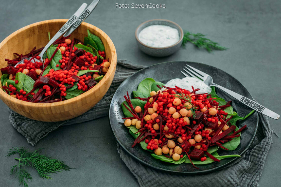 Vegetarisches Rezept: Rote Bete Couscous Salat