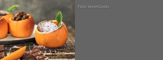 Rezeptbild für "Schokokuchen in der Orangenschale"