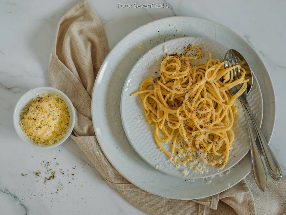 Vegetarisches Rezept: Spaghetti Cacio e Pepe 2