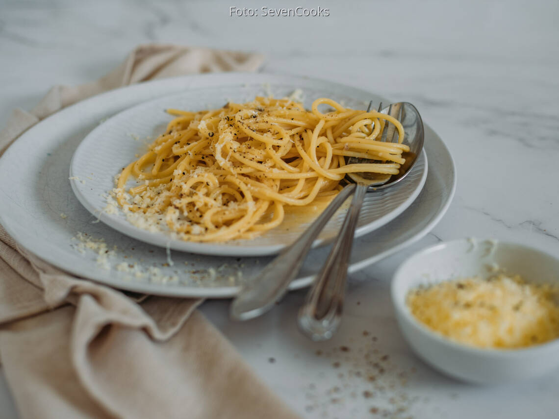 Vegetarisches Rezept: Spaghetti Cacio e Pepe 3