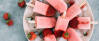 Vegetarisches Rezept: Strawberry-Cheesecake-Eis am Stiel