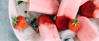 Vegetarisches Rezept: Strawberry-Cheesecake-Eis am Stiel