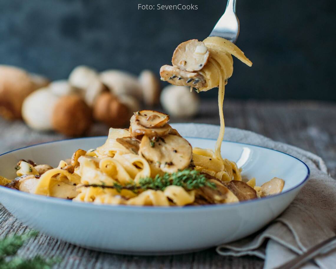 Vegetarisches Rezept: Tagliatelle mit frischen Steinpilzen 1
