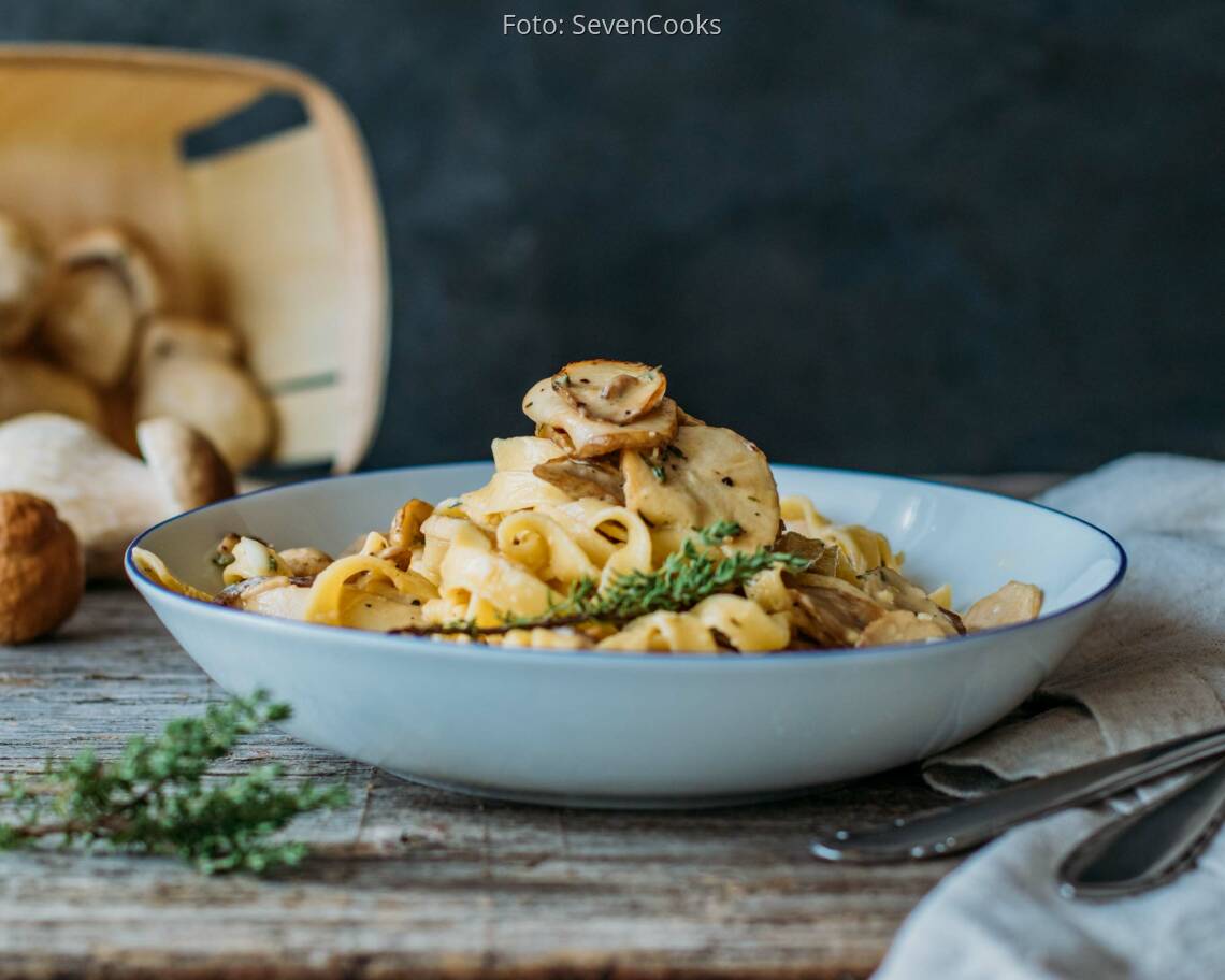 Vegetarisches Rezept: Tagliatelle mit frischen Steinpilzen 3
