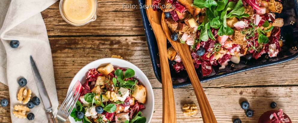 Vegetarisches Rezept: Winterlicher Brotsalat 2