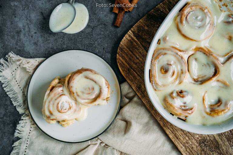 Zimtschnecken mit Frischkäse Frosting von SevenCooks