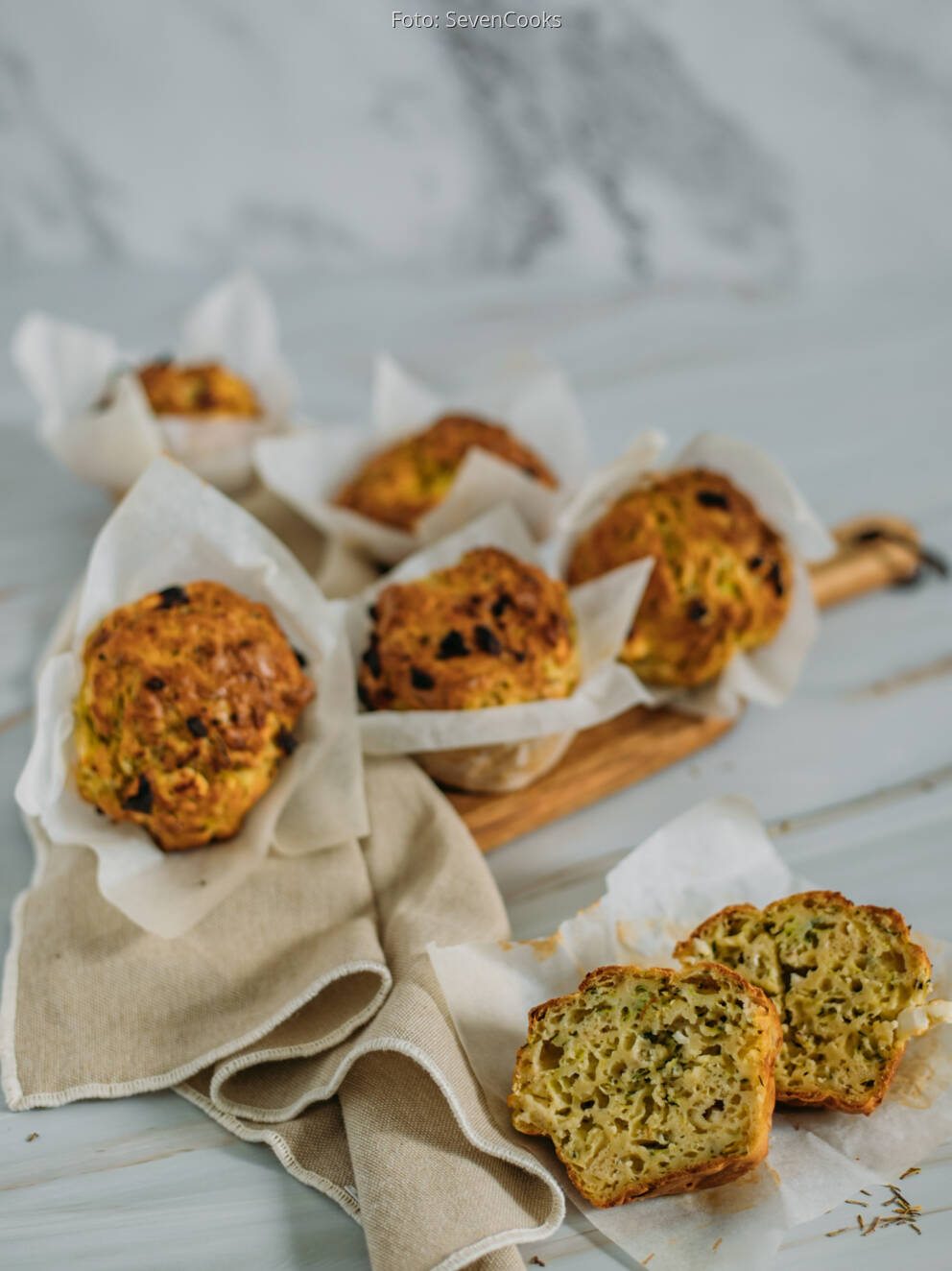 Zucchini-Feta-Muffins von SevenCooks