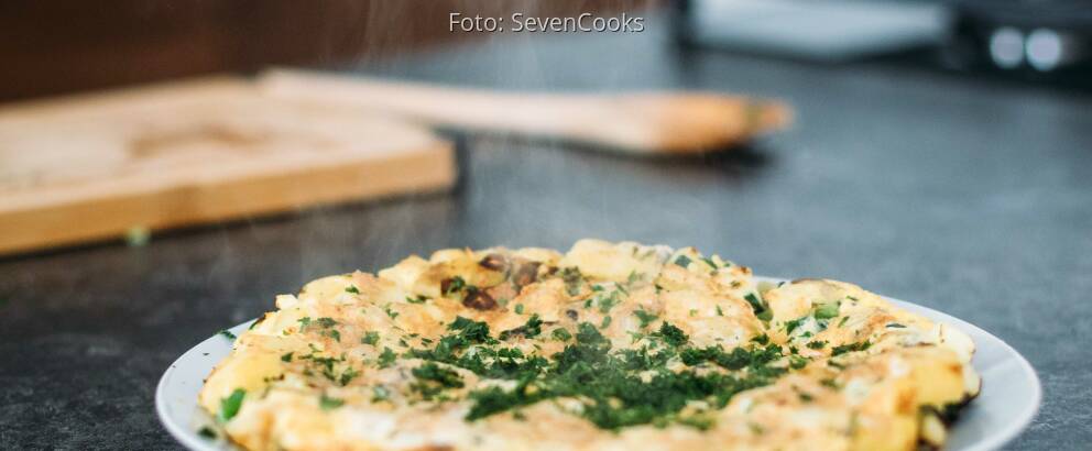 Vegetarisches Rezept: Zucchini-Pilz-Tortilla