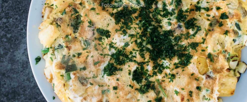 Vegetarisches Rezept: Zucchini-Pilz-Tortilla