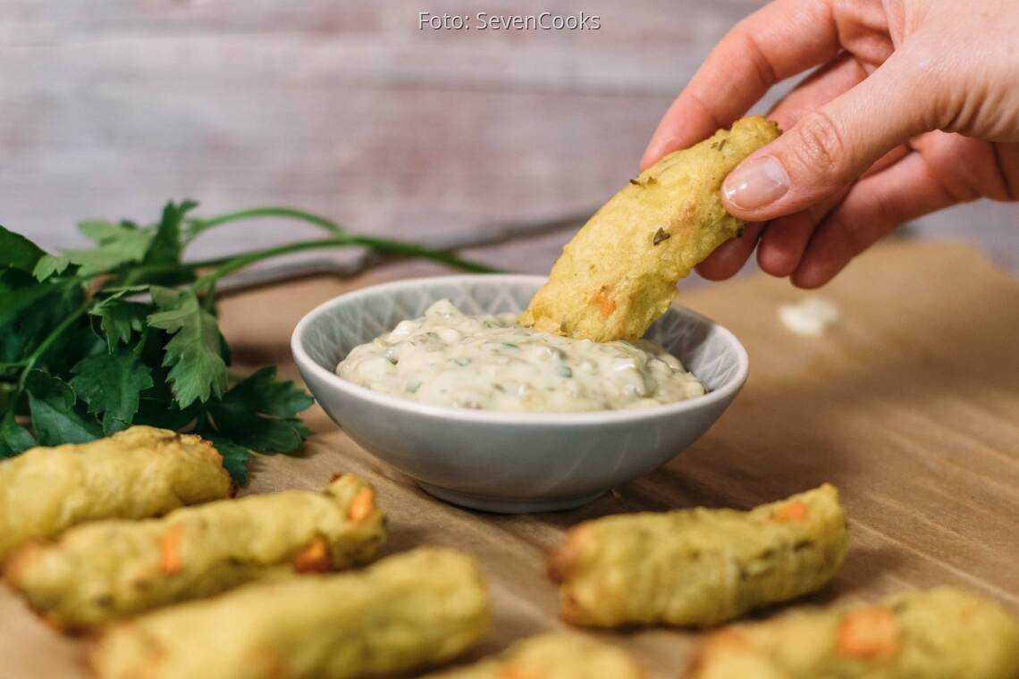 Gemüsesticks vom Blech mit Dip