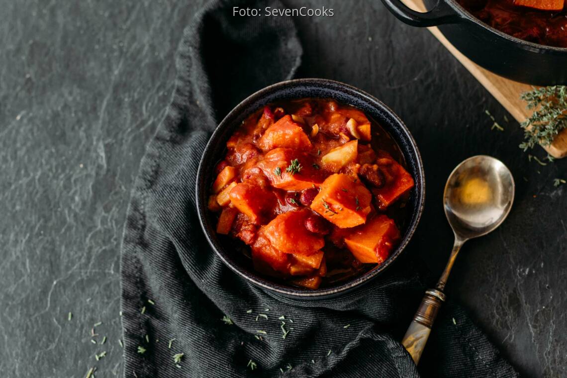 Kürbis-Bohnen-Eintopf