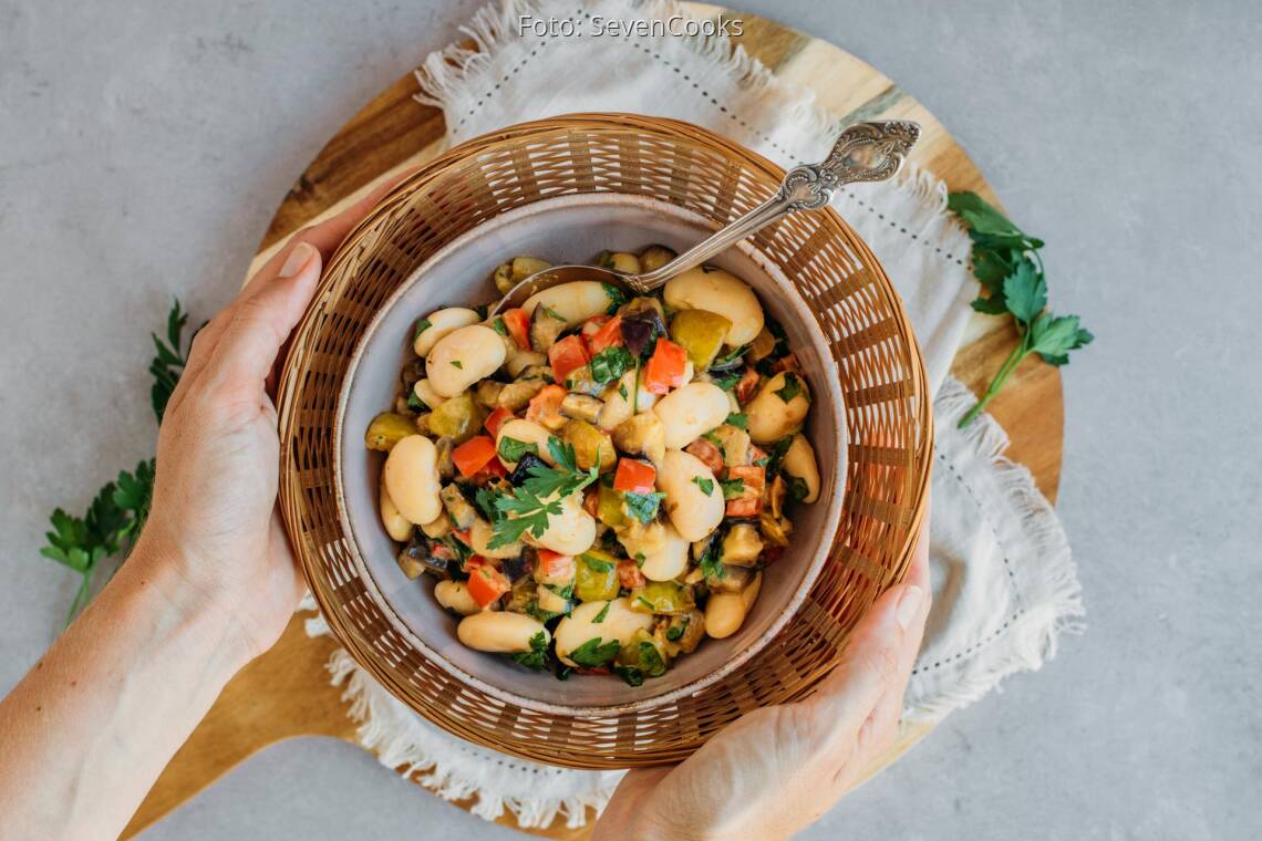 Mirabellen-Riesenbohnen-Salat