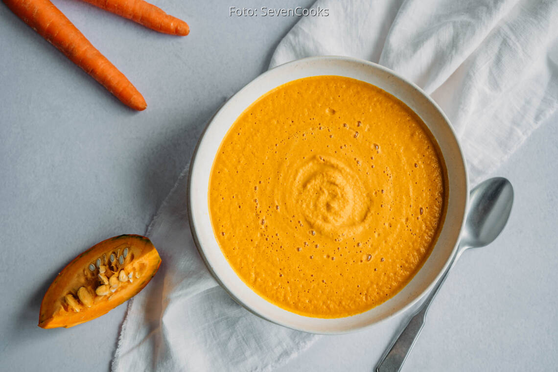 Rohkost Möhren-Kürbissuppe