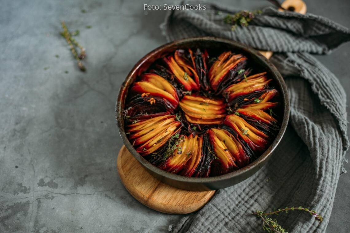 Rote-Bete-Kartoffelgratin