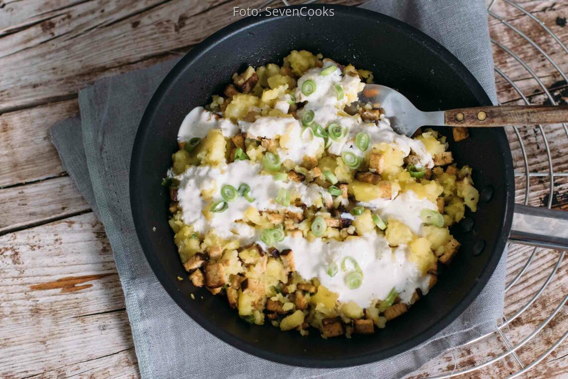 Smashed Potatoes aus der Pfanne